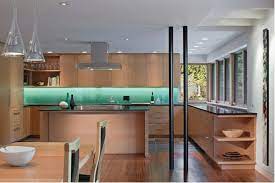 Glass tiles for backsplashes are available in just about every color you can imagine. Serene Blue Green Glass Backsplash Contemporary Kitchen Montreal By Leeza Surfaces Houzz