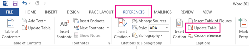 Here's an example of an apa style table of contents for an official manual. Insert A Table Of Figures Word