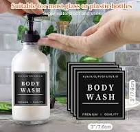 Amazon.com: 12 Minimalist Bathroom Organization Labels for Shampoo  Conditioner Body Wash, Preprinted Waterproof Soap Dispenser Label Stickers  for ...
