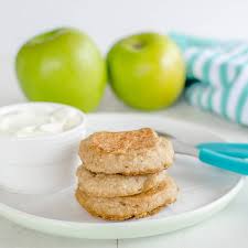 Add unsweetened apple sauce and mix until you have a thick batter. Baby Pancakes Apple And Oat Baby Led Weaning