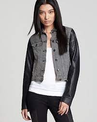 Rag Bone Jean Jean Jacket Leather Sleeves Bloomingdale S