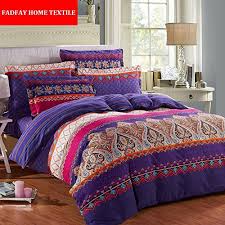 Check out our paisley duvet cover selection for the very best in unique or custom, handmade pieces from our bedding shops. Fadfay Home Textile Modern Paisley Print Duvet Covers Fashion Exotic Boho Bedding Elegant Striped Bed Sheet Set 4pcs