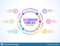 Infographic Template Design Vector Circle Diagram