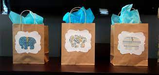 Diy Decoration Ideas For Boys Baby Shower Hand Made Gift Bags For The Game Winners Ba Paper Decorations Diy Diy Baby Shower Gifts Baby Shower Gifts For Boys