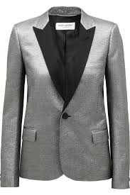 Black And Silver Suit Jacket Saint Laurent For 2950 Wantering Fashion Tuxedo Jacket Jackets