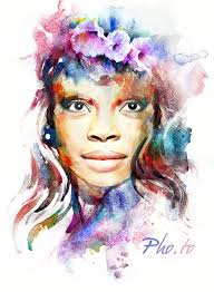 The hole in the wall sometimes looks better than the picture which it covers. Female Watercolor Face In Hole Photo Effect Online