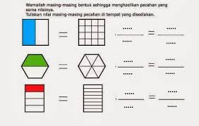 Pecahan berikut yang tidak senilai dengan 1/2 adalah. Pecahan Senilai Belajar Bersama Guru