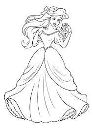 Dibujos De La Sirenita Para Colorear Imprimir Para Ninas Ariel sonando dibujo para colorear. la sirenita para colorear imprimir