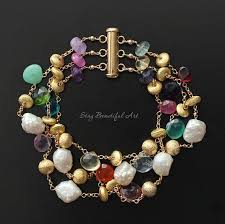 Gemstone Bracelet Semi Precious Multi Stone Bracelet Gemstone Jewelry Earrings Dainty Bracelets Gemstone Jewelry