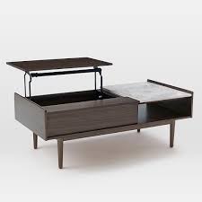 Mid Century Pop Up Storage Coffee Table 48 X24 Winter Wood In 2020 Coffee Table Mid Century Coffee Table West Elm Coffee Table
