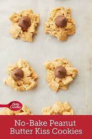 No Bake Peanut Butter Kiss Cookies Recipe Peanut Butter Kiss Cookies Betty Crocker Recipes Peanut Butter