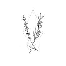 Rosemary X Lavender Lavender Lavendertattoo Simpletattoo Cutetattoo Cute Simple In 2020 Lavender Tattoo Geometric Flower Tattoo Small Tattoos