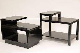 Check spelling or type a new query. Two Black Lacquer Painted Stepped End Tables Capsule Auctions New York Ny