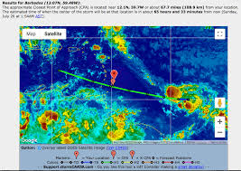 Barbados Local Reports Caribbean Hurricane Network The horizon should be clearly defined and the brightest stars should be visible under good atmospheric conditions (i.e.