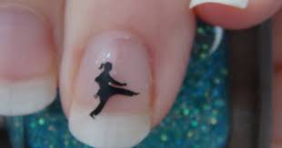 Karate Girl Kick Nail Art Decals Logo Set Of 20 By Trinitynails 1 99 Karate Girl Karate Pedicure Party