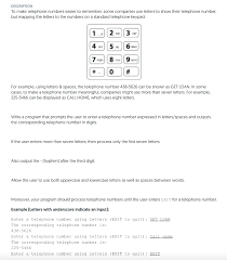 When we learn a new word from any language, the piece of information is first stored as a word mapping is a simple and effective visual tool that you can use to develop your vocabulary. Solved Description To Make Telephone Numbers Easier To Re Chegg Com