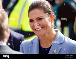Crown Princess Victoria at the naming ceremony of the Victoria Lock in  Stockholm, Sweden August 31, 2022. The city of Stockholm arranges a naming  ceremony when the first part of the new