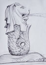 Tom Gilbert Creates Art Drawings Simple Art Merlion Singapore
