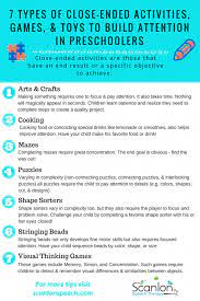 Here are some great activities for kids with adhd: Games Toys And Activities To Build Attention In Preschoolers Speech Therapy Activities Social Emotional Activities Preschool