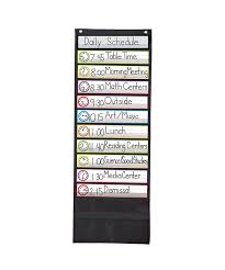 deluxe scheduling pocket chart blk