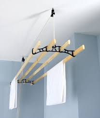 Traditional Ceiling Mounted Clothes Airer Laundry Room Clothes Line Kitchen Maid