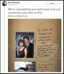 Couple Remodels Their Bathroom And Finds A Surprise Message Hidden In The  Wall - Memebase - Funny Memes