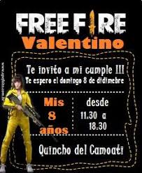 What kind of codes free fire exist? Invitacion Free Fire Invitaciones Invitaciones Virtuales