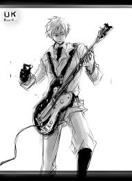 Black And White Anime Boy With Guitar Become One With Arthur Anime Guys Anime Anime Boy