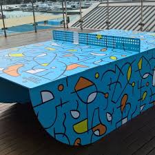 Popp Outdoor Ping Pong Table Flagship Artist Ignacio Querejeta Cabarita Park Table Tennis Outdoor Ping Pong Table Ping Pong Ping Pong Table