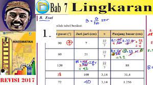 Bab 8 aturan pencacahan uji kompetensi 8 2 halaman 71 matematika mtk kelas xi 11 semester k13. Lingkaran Matematika Kelas 8 Bse K13 Rev 2017 Lat 7 3 Esai No 1 Tabel Busur Lingkaran Youtube