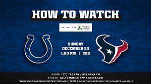 Warren sharp and chris vernonthurs: Houston Texans At Indianapolis Colts Week 15 Kicks Off At 1 00 P M Et This Sunday And Is Available To Watch On Cbs The Colts Mobile App And Colts Com Mobile Website Safari Browser