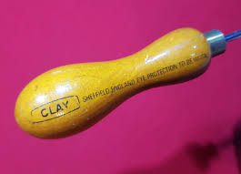 VINTAGE CLAY WOOD SCREWDRIVER SHEFFIELD ENGLAND