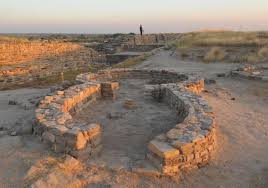 The site has a fortified citadel, a middle town and a lower town with walls made of sandstone or limestone instead of mud bricks in many other harappan sites. 2va19n8g6id6am