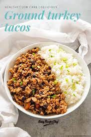 Healthy Ground Turkey Tacos In 2020 Ground Turkey Tacos Ground Turkey Recipes Healthy Healthy Ground Turkey