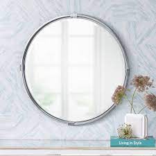Maybe you would like to learn more about one of these? Uttermost Tazlina Brushed Nickel 29 1 2 Round Wall Mirror 1m105 Lamps Plus