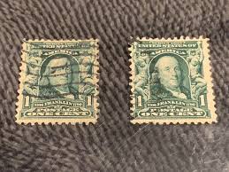 Vintage Us 1 Cent Benjamin Franklin Stamp | Blue ~Very Good~ | Ebay