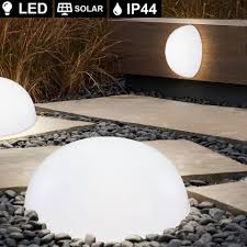 Das wohnzimmer ist im familienleben ein wichtiger raum. Etc Shop Led Dekolicht Led Solar Leuchten Set Wand Decken Weg Beleuchtungen Aussen Garten Lampen Halb Kugel Weiss Online Kaufen Otto