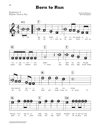 Born To Run E Z Play Today Print Sheet Music Now