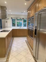 Check spelling or type a new query. Immaculate Extra Large Wentworth Montana Oak Style Shaker Kitchen Utility Room Corian Everest Worktops Sinks Neff Appliances