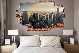 Breaking Wall New York City Skyline Design Wall Graphics Home