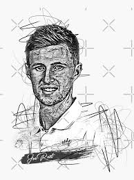 "Joe Root Abstract Sketch Art, Joseph Edward Root" Sticker for Sale by  graphic-genie