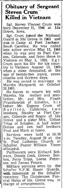 Steven Vincent Crum (1946-1969)