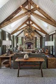 Whimsical Lakeside Cottage Retreat With Cozy Interiors On Lake Keowee In 2020 Lake House Interior Rustic Living Room Design Rustic Home Interiors