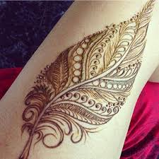 Arabic Henna Henna Tattoo Designs Henna Feather Feather Tattoo Design