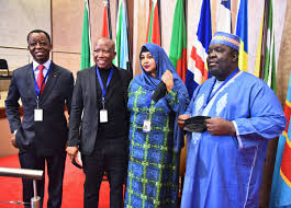 Economic Freedom Fighters's tweet - "Our CIC @Julius_S_Malema at the Pan  African Parliament today, with Senator Bala Ibn NaAllah from Nigeria,  Honorable Yasmine from Somalia and the former President of PAP, honorable