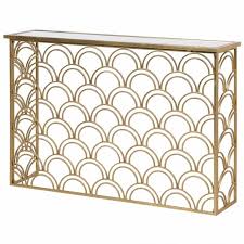 Fitzgerald Gold Console Table In 2020 Slim Console Table Console Table Console