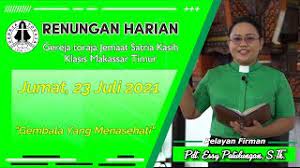 Silahkan pilih angka yang menurutmu masuk dalam felleng anda. Renungan Harian Jumat 23 Juli 2021 Youtube