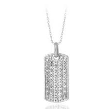 This intricately crafted, limited edition necklace features. Db Designs Sterling Silver Diamond Accent Dog Tag Necklace Overstock 7025451