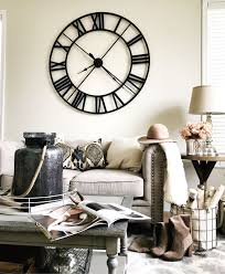 No matter your room's set up,. Rustic Farmhouse Decor Living Room Decor Ideas Large Wall Clock White Decor Wall Decor Living Room Modern Living Room Wall Farmhouse Decor Living Room