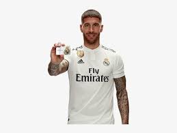 Sergio ramos real madrid c.f. Sergio Ramos Ensenando El Carne De Madridista 2016 17 Real Madrid Home L S Shirt Fifa Wc Bnib 542x536 Png Download Pngkit